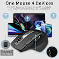 Miniatyrbilde 5 av 6: Multimodus Oppladbar Trådløs Mus Ergonomisk DPI Bluetooth Mus