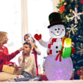 Miniatyrbillede 7 af 10: 1,5m Kæmpe oppustelig Snemand LED Glødende 1,8m Navidad oppustelig Julemand Jule Fest pynt