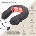 Miniatyrbild 5 av 10: Elektrisk U formad massage kudde massör för nacke shiatsu resekudde