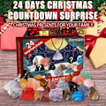 Miniatyrbillede 2 af 6: Advent kalender 24 stykker malm jul advent kalender naturlig mineral sten til læring indsamling