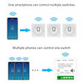 Pikkukuva 4 / 7: 16A WiFi Smart Switch tuki 2-suuntainen ohjaus kytkin moduuli APP Kaukosäädin ohjaus työ