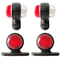 Miniatyrbilde 1 av 6: 4 deler 12v-24v universal lastebil tilhenger bak lys side markering blinklys lys lampe små lys kant lys signal lys