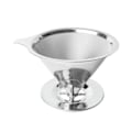 Miniatyrbilde 1 av 7: Gjenbrukbar kaffe filter holder dobbelt lag rustfritt stål kaffe te sil