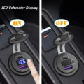 Miniatyrbillede 2 af 8: 48W USB Type C Bil Usb Oplader Socket,12V/24V Dual USB Outlet PD3.0&QC3.0 Bil Socket med LED Voltmeter