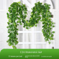 Miniatyrbillede 8 af 9: Simulering Ivy Scindapsus Aureus Blade Ivy Ivy Vines Grønne Blade Kunstig Blomst