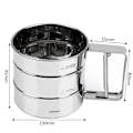 Miniatyrbilde 7 av 7: Bakverk Baking Verktøy Pulver Mel Mesh Sikter Kopp Baking Isur Sukker Rister Rustfritt Stål Sil Kopp