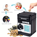 Miniatyrbillede 2 af 6: Elektronisk Piggy Bank Automatisk Mini Safe Mønter Kontanter Opsparing Penge Kasse