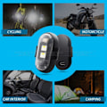 Miniatyrbilde 2 av 8: Motorsykkel LED RGB Advarsel Lys Universal Mini Signal Lys