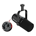 Miniatyrbillede 8 af 8: Dynamisk mikrofon med indbygget headset output & lydisolering til podcasts spil live broadcast