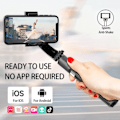 Miniatyrbillede 6 af 8: Gimbal Håndholdt Auto Anti-shake Stabilisator Rejser 360° Roterende AR Intelligent Følgende Bracket