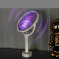 Miniatyrbilde 1 av 8: 3500V 5in1 Mosquito Killer Lampe Multifunksjonell Vinkel Justerbar Bug Zapper Elektrisk USB Oppladbar Mygg Fly Flagermus Swatter