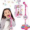 Miniatyrbilde 2 av 9: Barn mikrofon med stativ karaoke sang musikk instrument leker