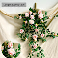Miniatyrbilde 3 av 5: Kunstige blomster Planter Grønne Lvy Løv Hengende blomst Rose Vine  Hjem Bryllup Hage Dekorasjon