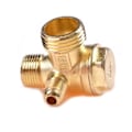 Miniatyrbilde 1 av 5: 1 STK gjenge 90 grader 3 port messing sentral pneumatisk ventiler luft kompressor