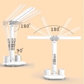 Miniatyrbillede 7 af 11: LED skrivebord lampe USB dæmpbar touch foldbar bord lampe med kalender temperatur ur nat lys