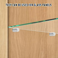 Miniatyrbilde 3 av 6: 50 stykker Selv Tapping Skrue Lag Plate Holder Garderobe Septum Brackets Fast Screw Hylle Støtte Pinner med Sklisikre Sleeve