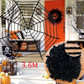 Miniatyrbilde 4 av 9: 150 cm Oversized Plysj Sort Edderkopp Halloween Fest Dekorasjon