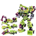 Miniatyrbilde 2 av 4: Transformasjon Kombinator Handling Figur Film Modell KO JINBAO Deformasjon Bil Robot
