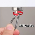 Miniatyrbilde 5 av 7: 4  stykker Sterk Neodym Magnetisk kroker 360°Roterende Karabiner Magnet Ring Nøkkelring krok