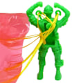 Miniatyrbillede 2 af 3: 1stk plastik udkast faldskærm legetøj udendørs soldat hånd kaste faldskærm legetøj