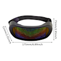 Pikkukuva 4 / 7: Led lasit Bluetooth DIY Luminous Rave Party Lasit Festival Aurinkolasit Gafas Led Electronic Shining Glasses