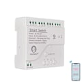 Miniatyrbillede 4 af 6: 220V Switch 4 Channel Med Ding Rail Bolig Work with ewelink Alexa kompatibel
