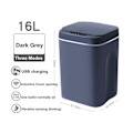 Miniatyrbillede 6 af 7: 16L Automatisk Sensor Affaldsspand Elektrisk Berøringsfri Smart Bin Køkken Badeværelse Vandtæt Spand Affald