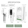 Miniatyrbild 7 av 9: WiFi smart temperatur fuktighet omkopplare modul sensor dubbel relä utgång smart liv app trådlös kontroll