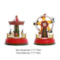 Miniatyrbillede 6 af 8: Jul Dekoration Lysende Musik Karrusel Pariser Hjul Ornament Hjem Dekoration