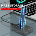 Miniatyrbilde 3 av 7: Dual bay SSD m.2 case usb 3.1 PCIe NVME with M Key/B&M Key SSD enclosure Solid Disk case ssd docking station