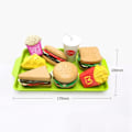 Miniatyrbild 4 av 6: 10 bitar Mini Burger Set Låtsas Leka Kök Snabb Fot Simulering Hamburgare Leksaker För Barn