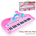 Miniatyrbilde 7 av 8: Elektronisk keyboard piano for barn med mikrofon musikalsk instrument leker