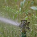 Miniatyrbild 8 av 9: Metall 360 grader Auto roterbar vatten sprinkler med stöd justerbar trädgård gräsmatta bevattning verktyg