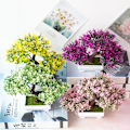 Miniatyrbillede 4 af 10: Kunstige planter bonsai små træer potte falske planter blomster potte pynt til hjem fest bryllup pynt tilbehør