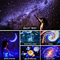 Miniatyrbilde 6 av 11: LED Stjerne Projektor Natt Lys 6 i 1 Planetarium Projeksjon Galaxy Starry Sky Projektor Lampe