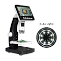 Miniatyrbild 7 av 7: 1000X 4,3" LCD Digitalt Mikroskop 1080P Mynt Mikroskop 8 LED Ljus USB förstoringsglas Llödning Reparation Mikroskop för Vuxna/Kbarn