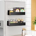 Miniatyrbild 1 av 3: Magnetisk Kryddställ Arrangör för Kylskåp Hängande Kryddställ Vägg fäste