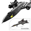 Miniatyrbild 4 av 7: Air Force Blackbird Reconnaissance Flygplan Legering Modell Fighter Montering Byggnad Block Leksak