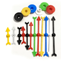 Miniatyrbillede 1 af 4: 6 stykker 10CM 4,5cm 7,5cm 4tommer pil disksnurrende Plastik Pawn/Chess For Bræt spil