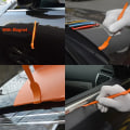 Miniatyrbilde 9 av 9: Karbon fiber vinyl film klistremerke bil innpakning verktøy sett auto vindu farging magnetisk nal høvel skraper