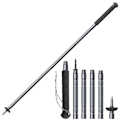 Miniatyrbilde 3 av 6: Høy kvalitet Trekking Stang Multifunksjonell Aluminium Walking Sticks Ny Folding Utendørs Camping Hiking Stick Justerbar Ultralight Alpenstock