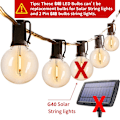 Miniatyrbilde 6 av 6: 25 stykker G40 1W LED String Lys Erstatning Pære E12 220V Varm Hvit 2200K LED Lamper Bytt 7W Glødelamper Pærer Plast