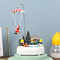 Miniatyrbilde 11 av 11: Lysende jule landsby musikk roterende nisse nisse tre jule pynt