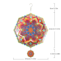 Pikkukuva 2 / 2: Mandala Tuuli Spinner Metalli 3D Pyörivät Tuulikellot Luksus Taide Puutarha Ripustus