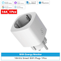 Miniatyrbillede 1 af 7: Smart Plug WiFi Socket EU Strøm Monitoring Timing Funktion Virker