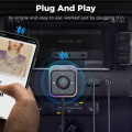 Pikkukuva 5 / 7: Bluetooth 5.3 auto sovitin parannettu kaksois mikrofoni ENC kohina poisto 3,5 mm AUX sovitin