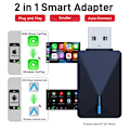 Miniatyrbilde 8 av 10: Kablet til Wireless CarPlay 2 in1 Mini Adapter Android Auto Smart Box Plug and Play