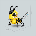 Miniatyrbillede 1 af 3: Honningbi Gul Hvid Legetøj Gør-det-selv Samlet Touch Sensing Bee Insekt STAM Legetøj