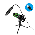 Miniatyrbild 1 av 5: Professionell USB Kondensator Mikrofon För PC Laptop Streaming Video Spel YouTube Podcasts  Sång