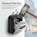 Pikkukuva 8 / 8: Seinä Kiinnitys Avain Tallennus Secret Box Järjestäjä 4 numero yhdistelmä salasana turva koodi lukko